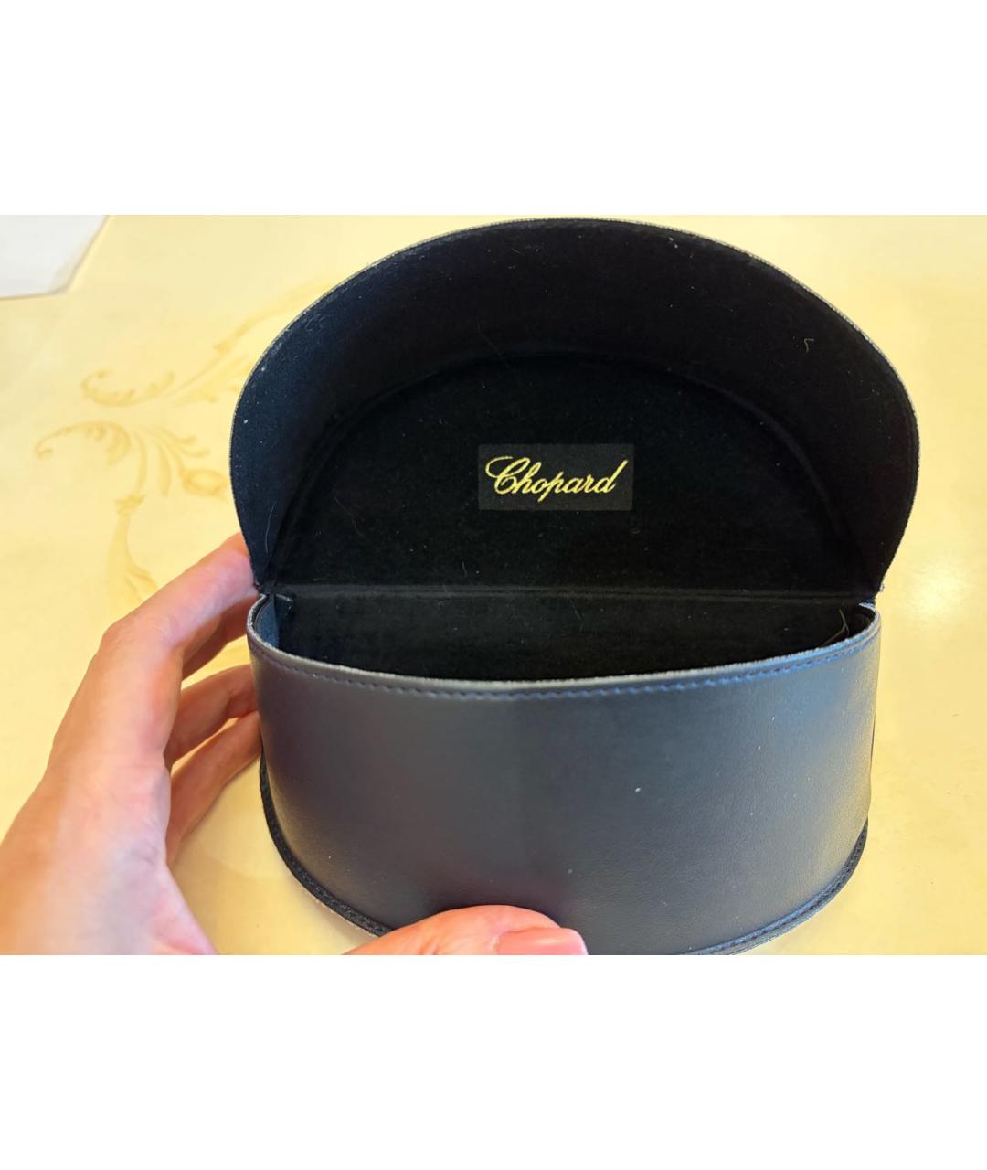 CHOPARD Черные металлические солнцезащитные очки, фото 4