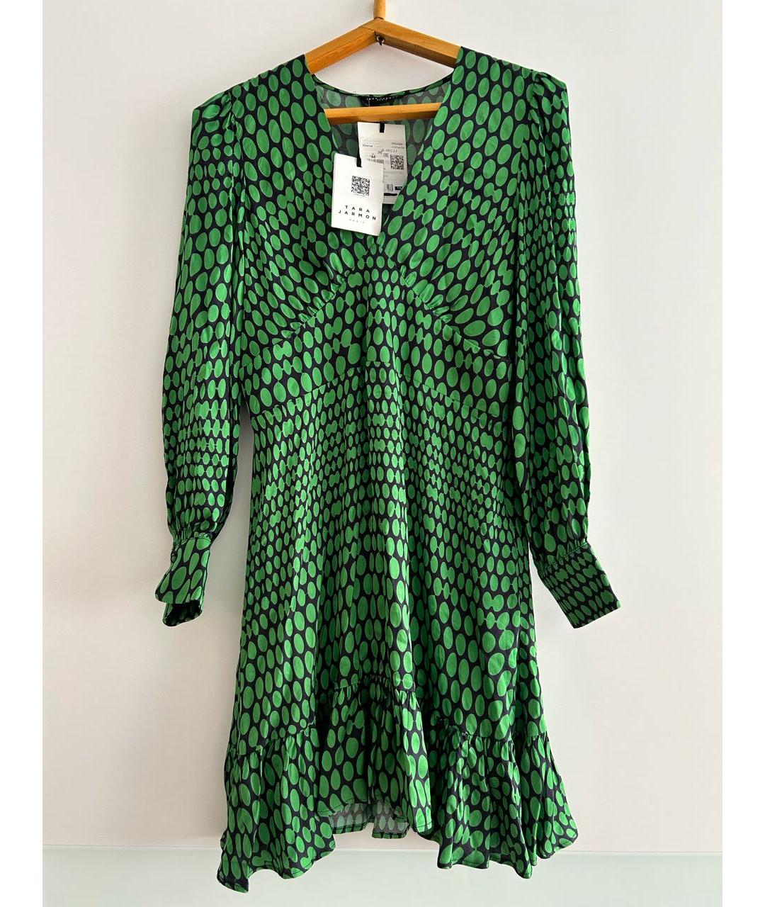 Tara Jarmon Зеленые вискозное повседневное платье, фото 9