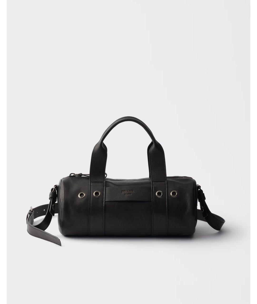 PRADA Черная кожаная сумка через плечо, фото 8