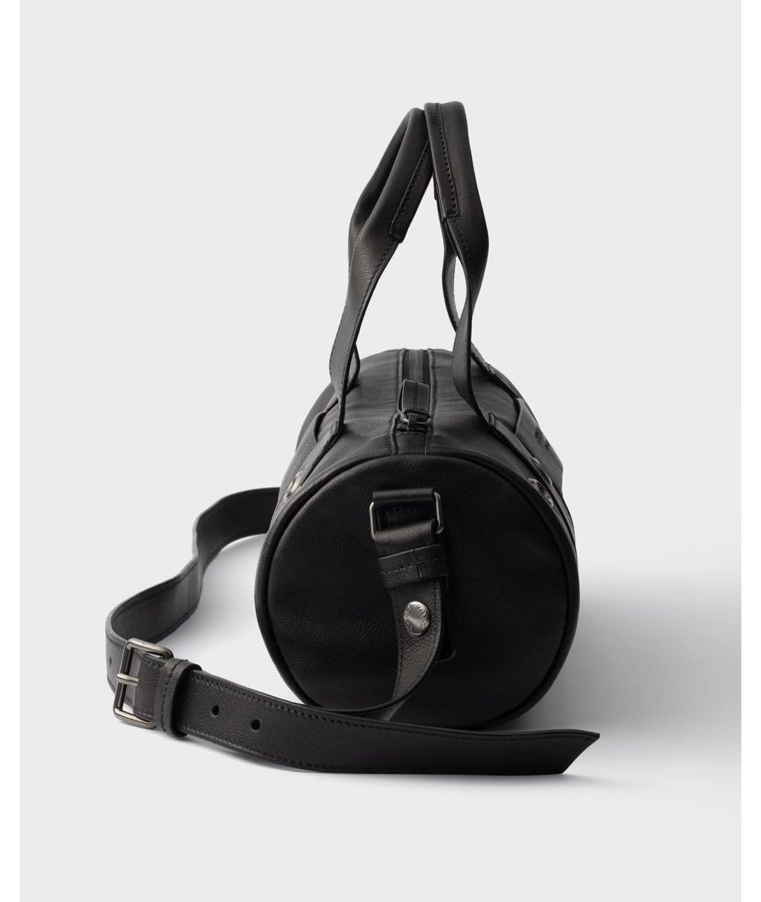 PRADA Черная кожаная сумка через плечо, фото 6