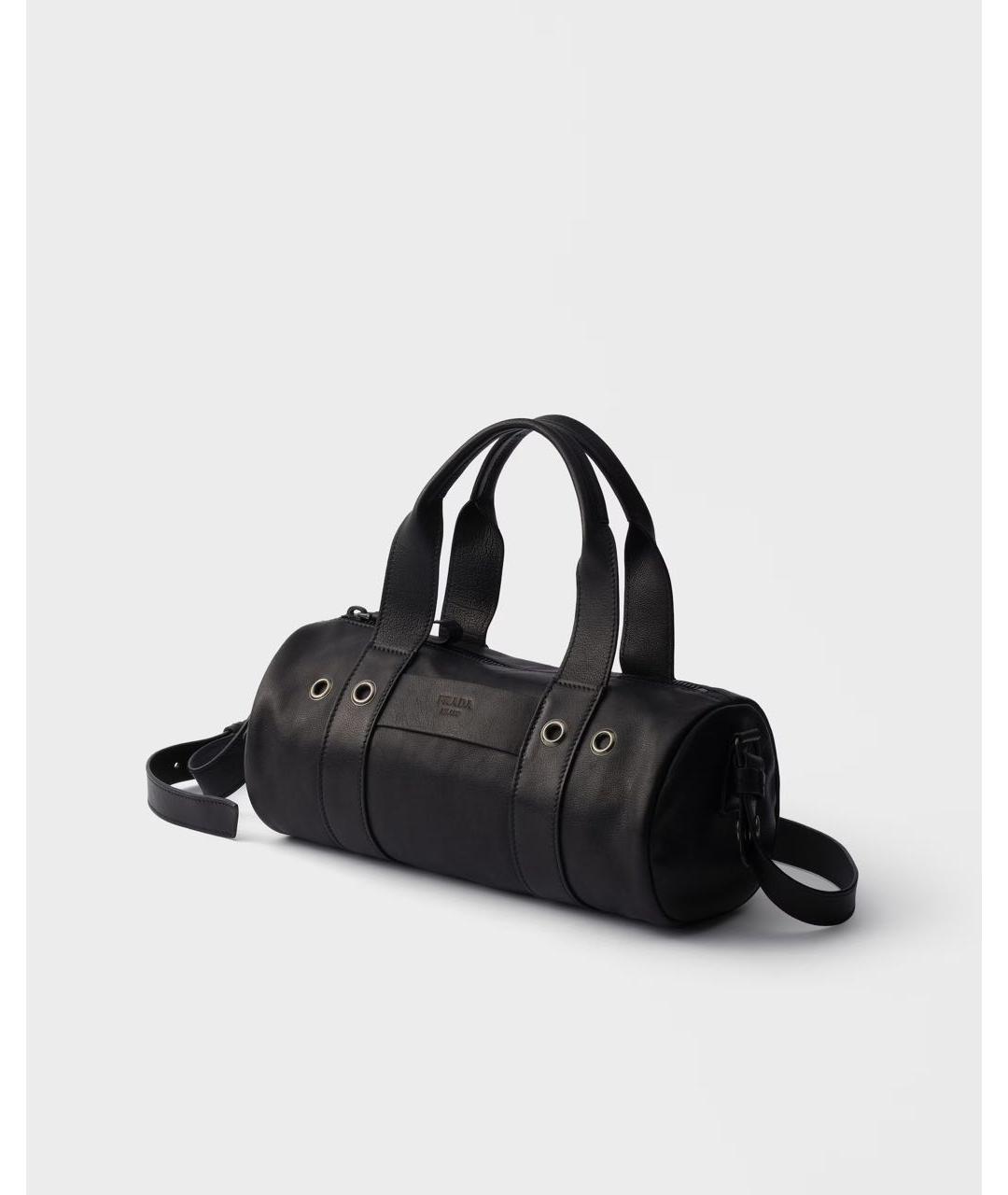 PRADA Черная кожаная сумка через плечо, фото 3