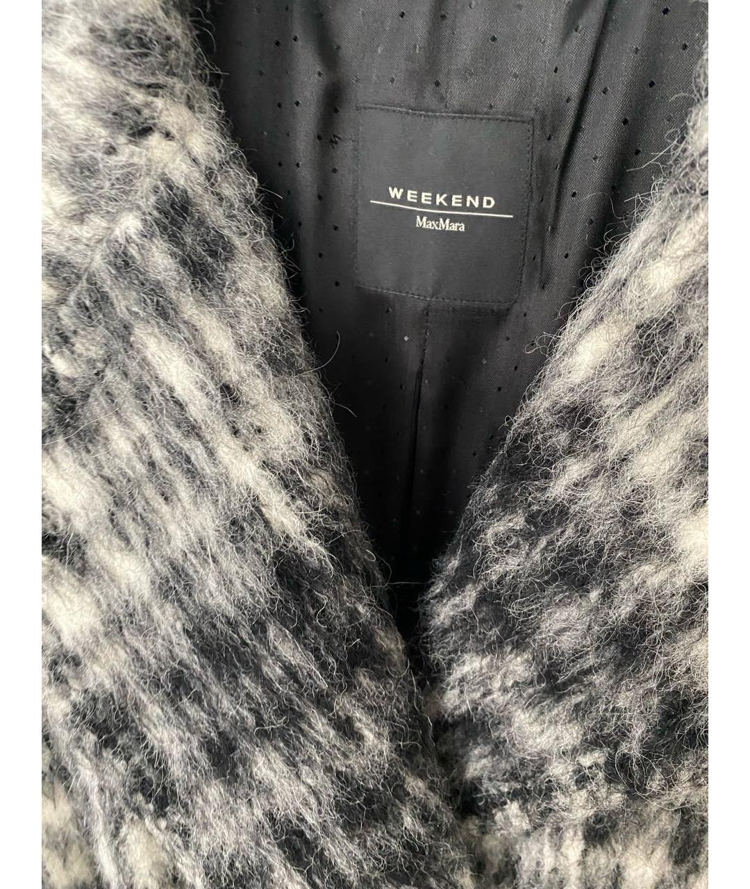 WEEKEND MAX MARA Серое шерстяное пальто, фото 3