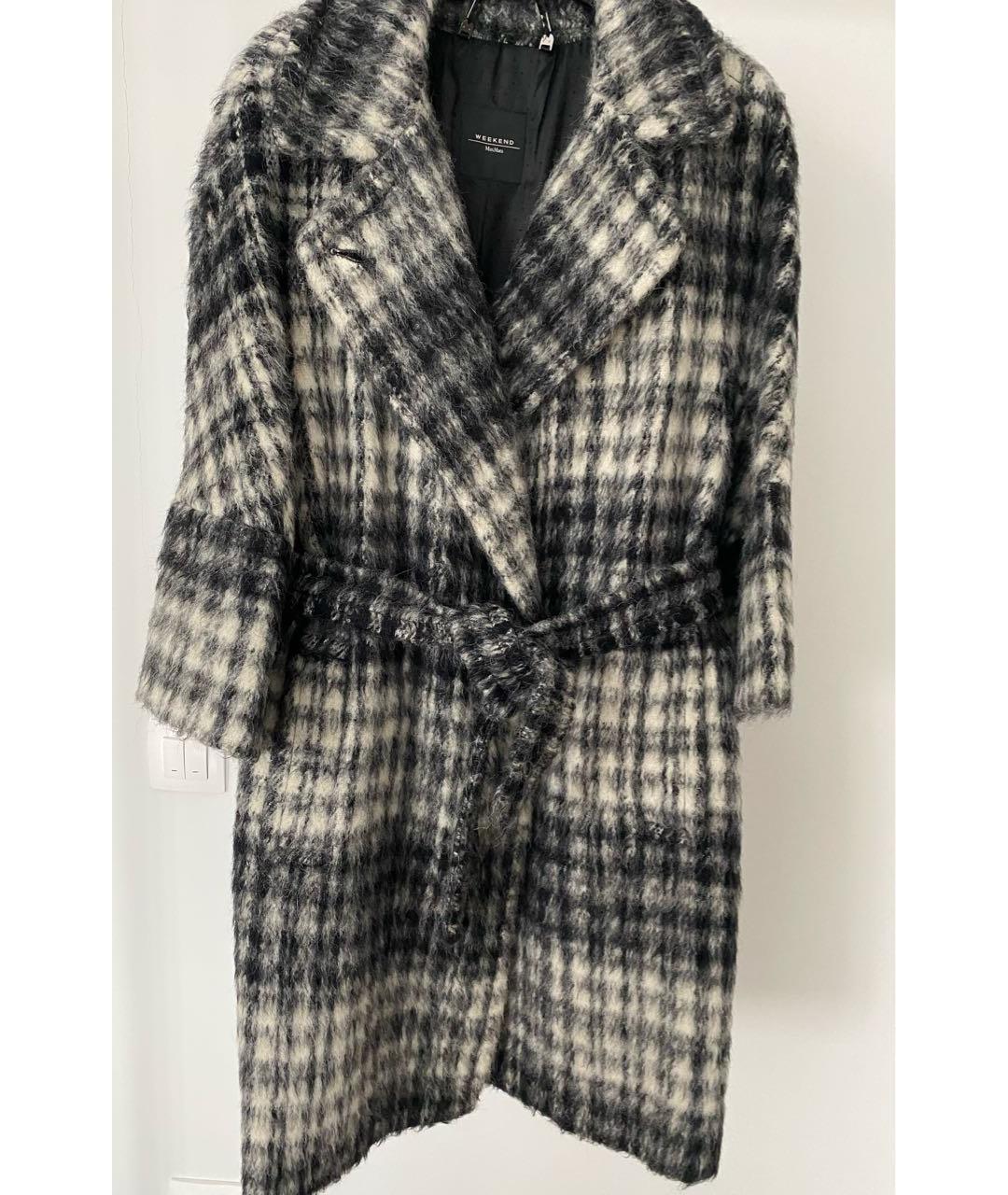 WEEKEND MAX MARA Серое шерстяное пальто, фото 5