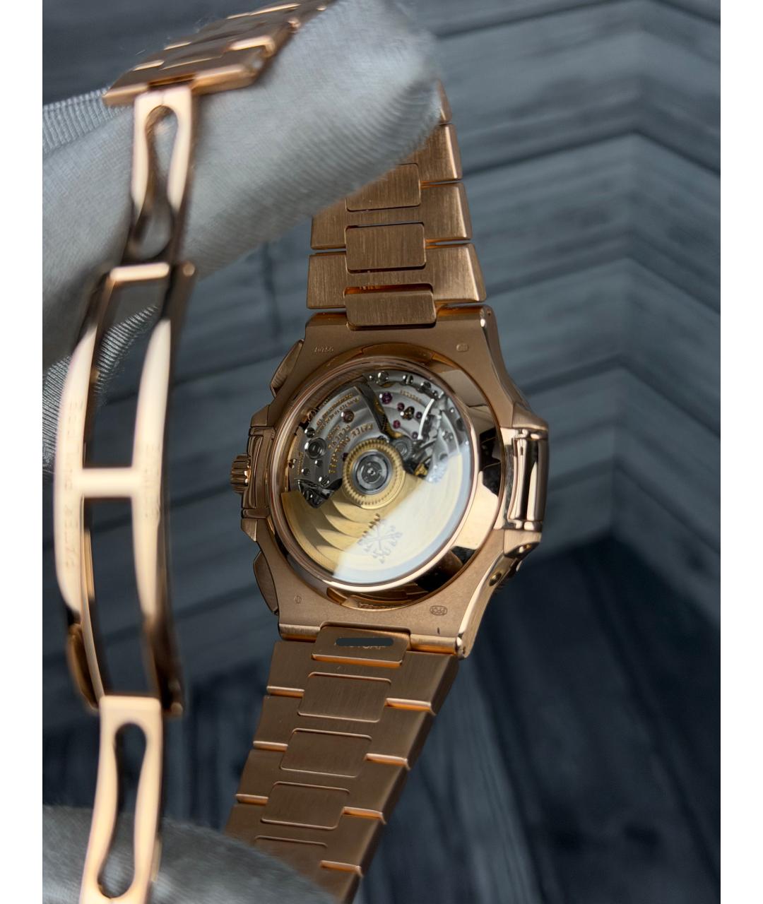 PATEK PHILIPPE Черные часы из розового золота, фото 8