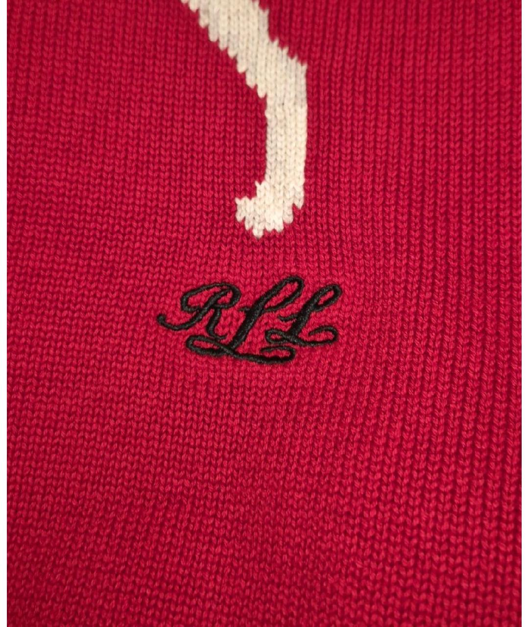 RALPH LAUREN Красный хлопковый джемпер / свитер, фото 8