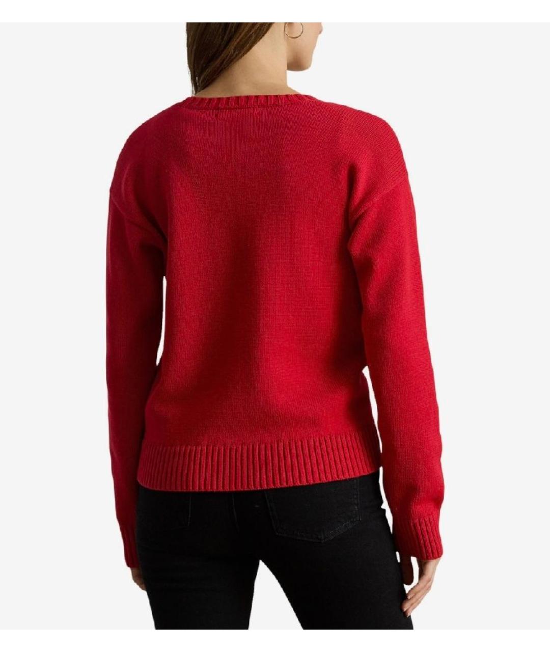 RALPH LAUREN Красный хлопковый джемпер / свитер, фото 2