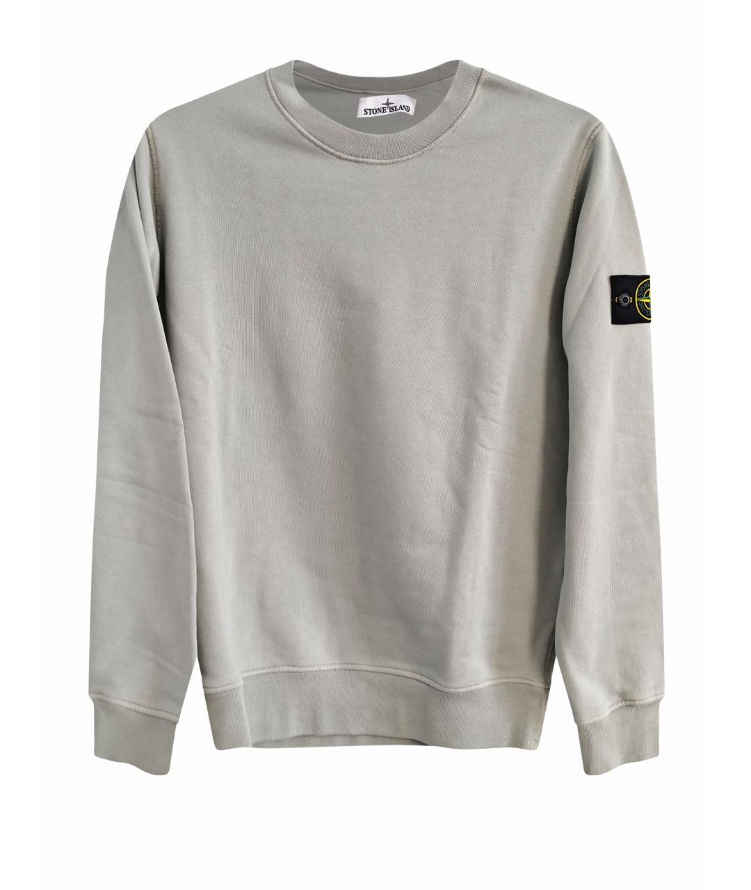 STONE ISLAND Серый хлопковый джемпер / свитер, фото 1