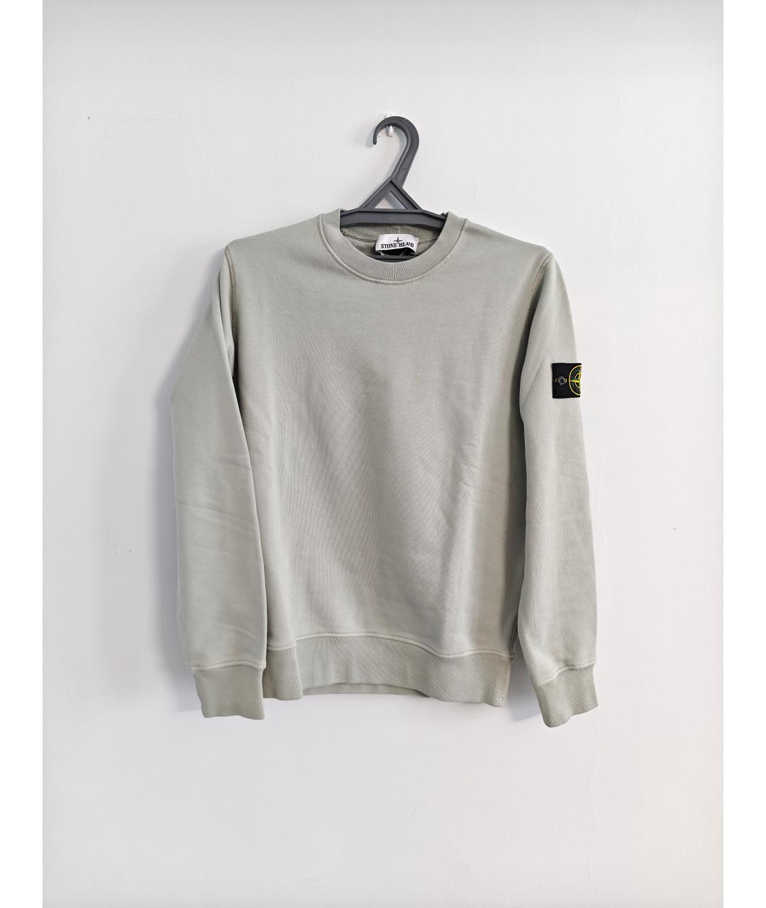 STONE ISLAND Серый хлопковый джемпер / свитер, фото 8