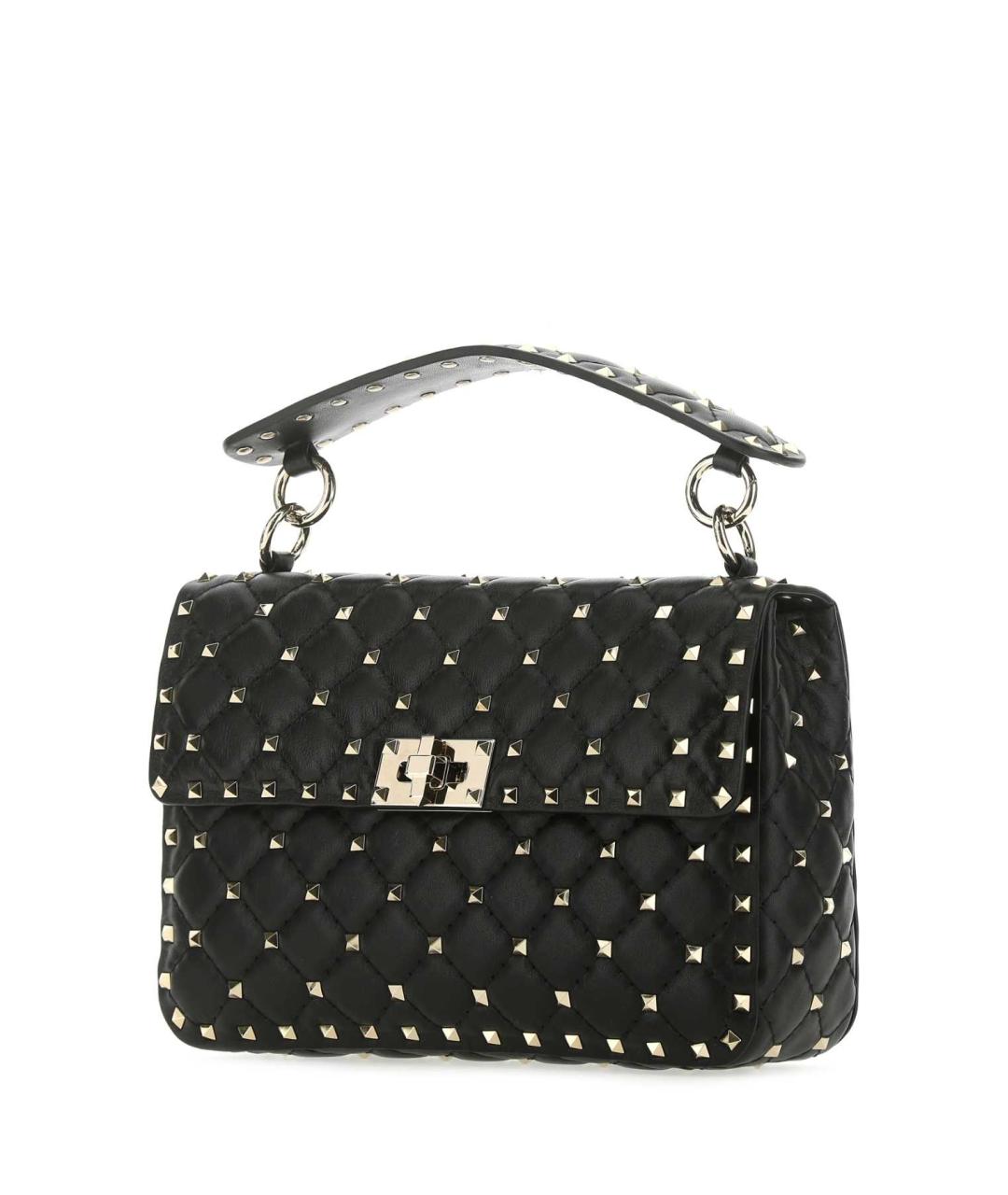 VALENTINO Черная кожаная сумка через плечо, фото 2