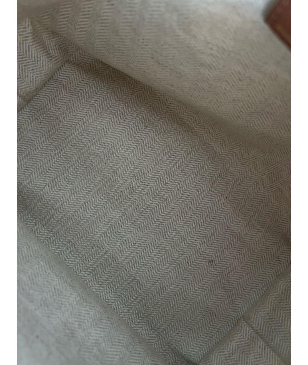 LOEWE Бежевая жаккардовая сумка с короткими ручками, фото 8