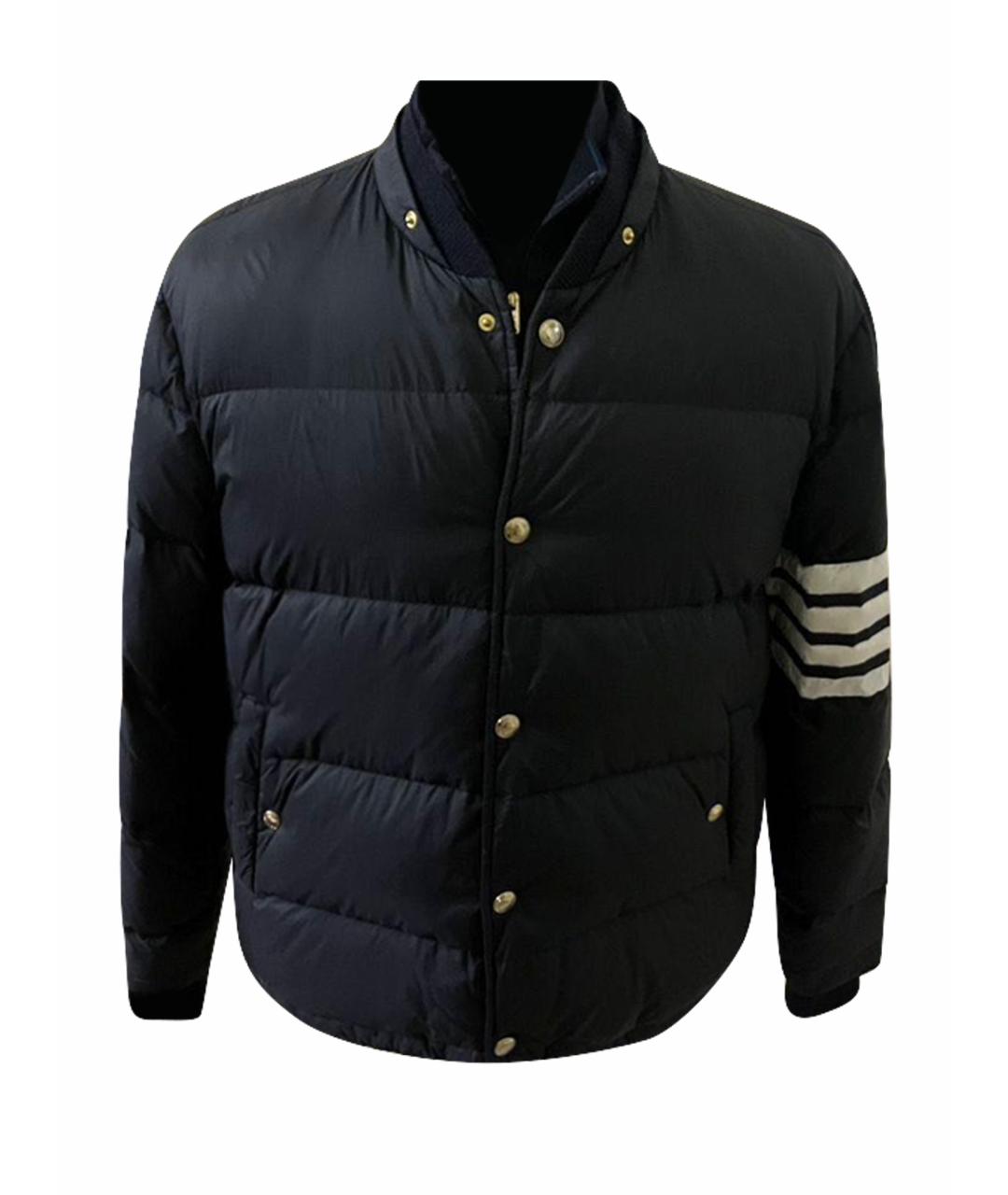 THOM BROWNE Темно-синяя полиамидовая куртка, фото 1