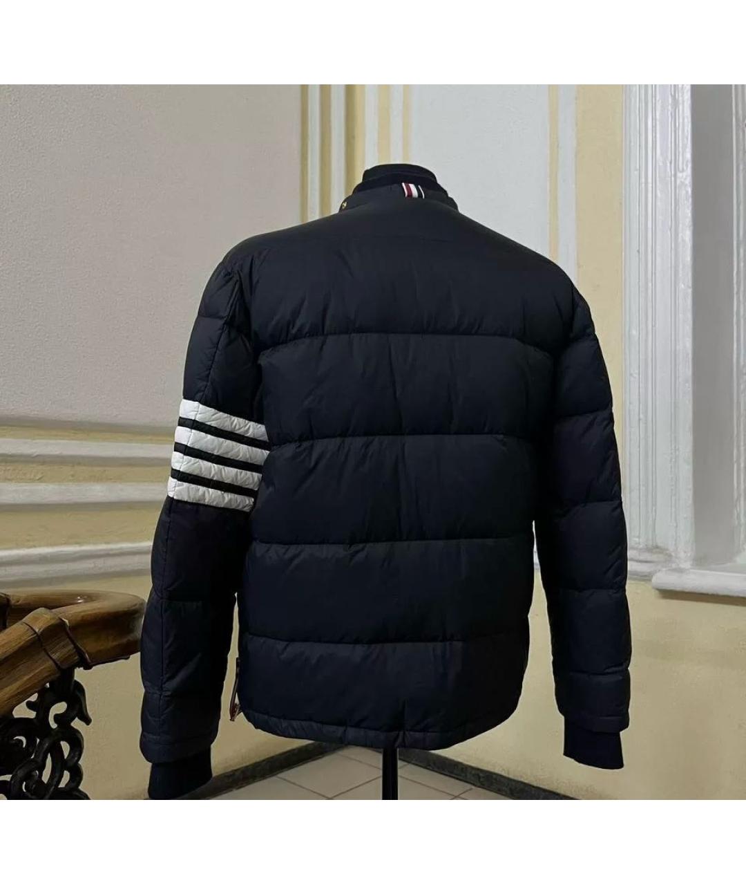 THOM BROWNE Темно-синяя полиамидовая куртка, фото 2