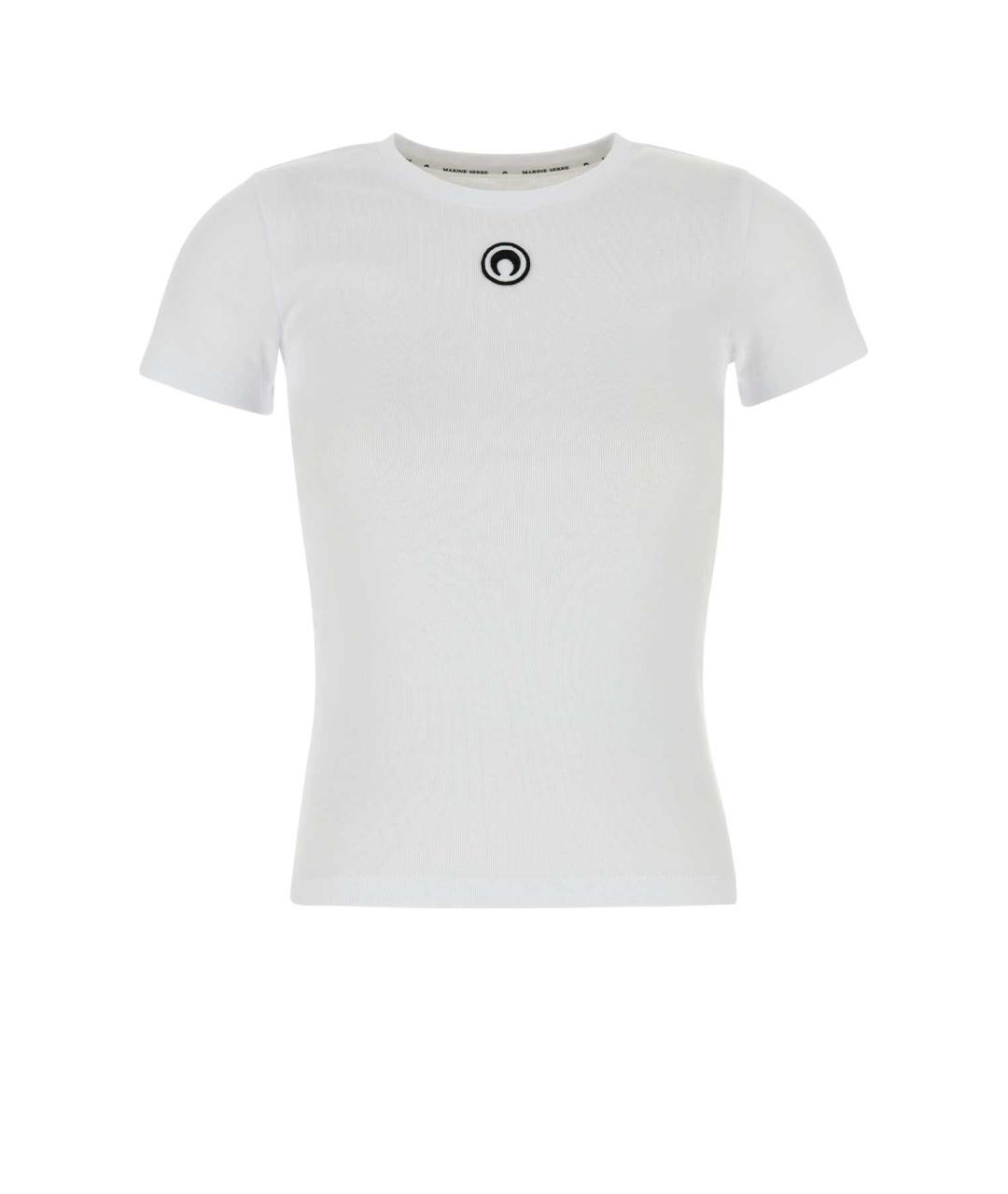 MARINE SERRE Белая хлопковая футболка, фото 1