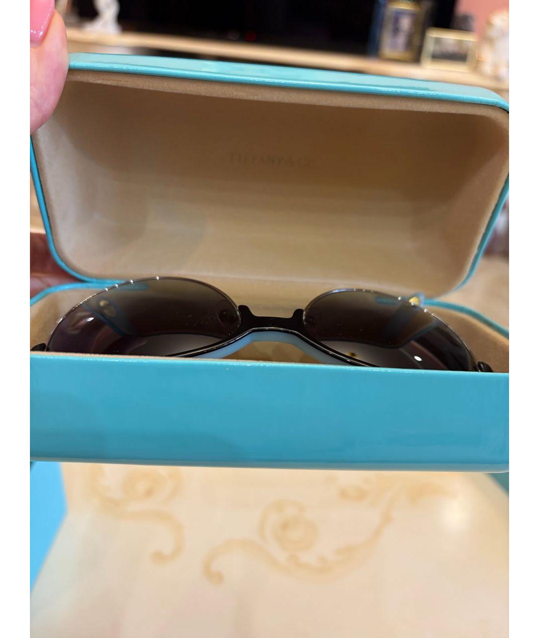 TIFFANY&CO Бирюзовые пластиковые солнцезащитные очки, фото 6