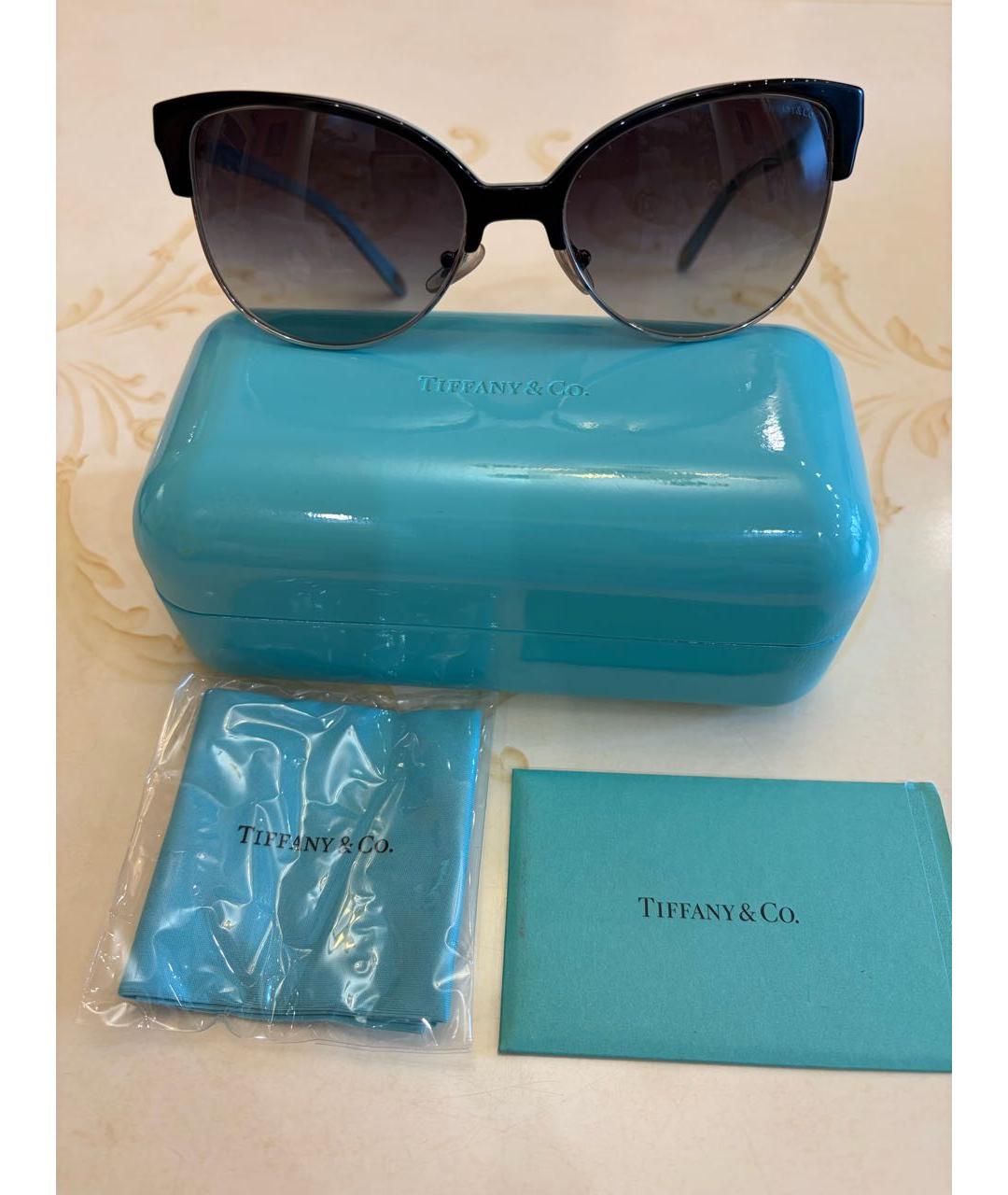 TIFFANY&CO Бирюзовые пластиковые солнцезащитные очки, фото 5