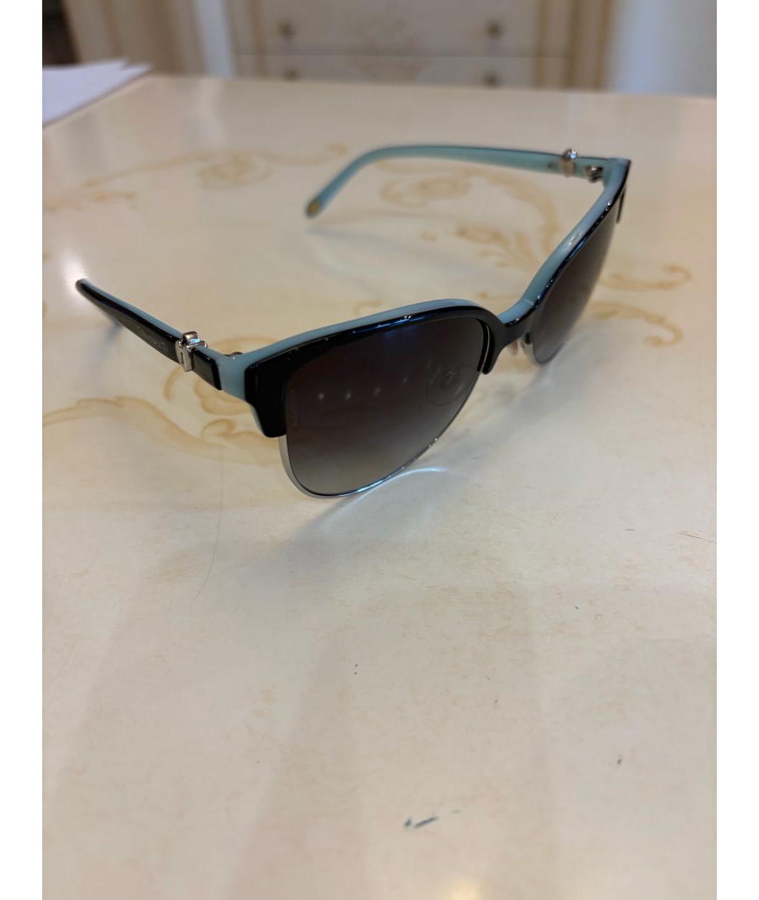 TIFFANY&CO Бирюзовые пластиковые солнцезащитные очки, фото 2
