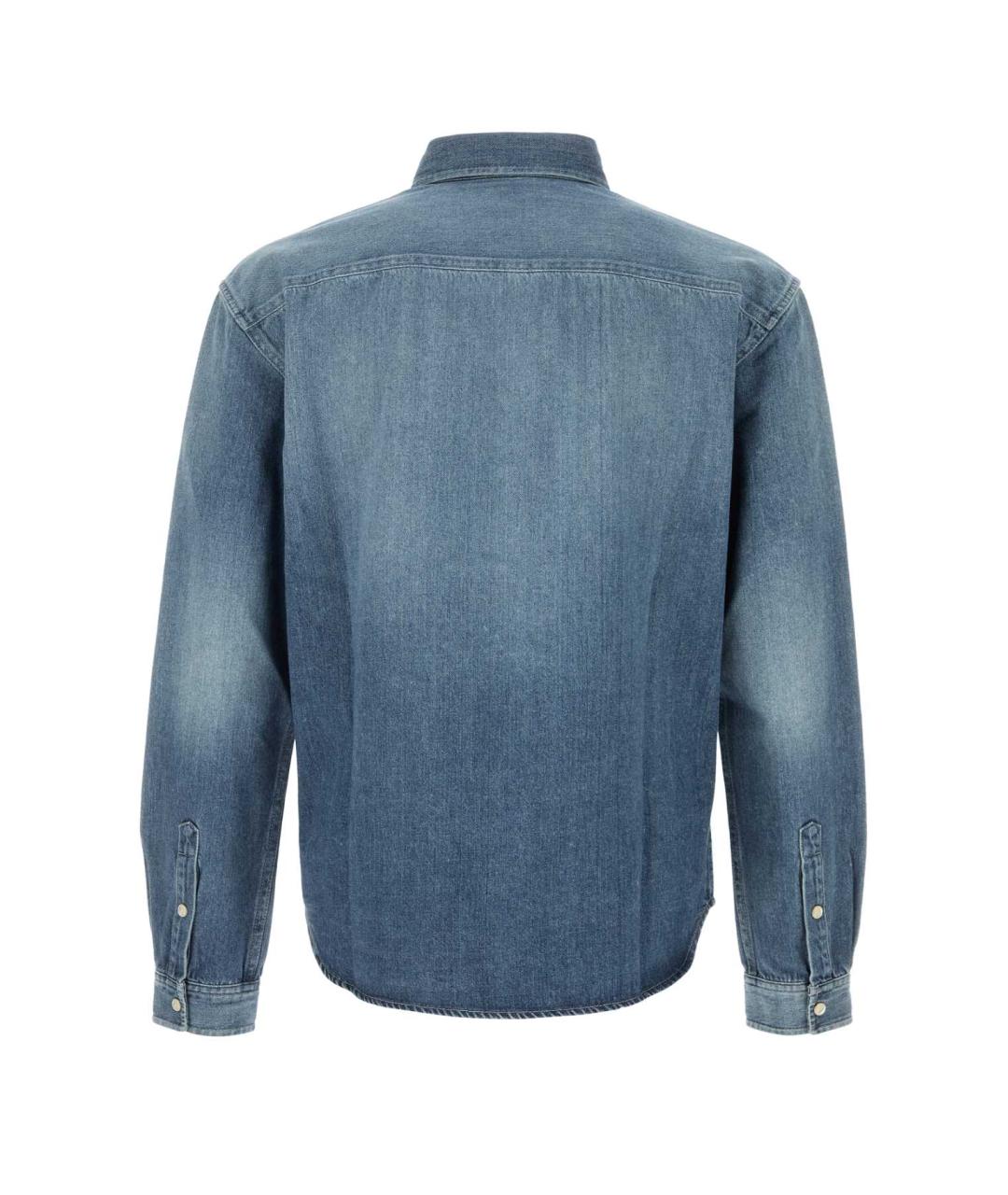 SAINT LAURENT Голубая хлопковая кэжуал рубашка, фото 2