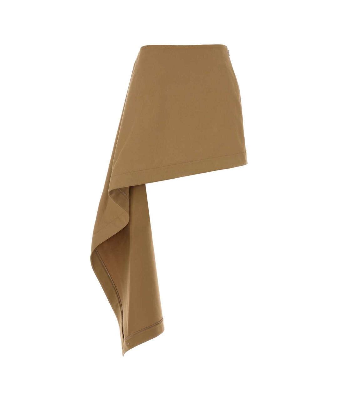 LOEWE Бежевая хлопковая юбка мини, фото 1