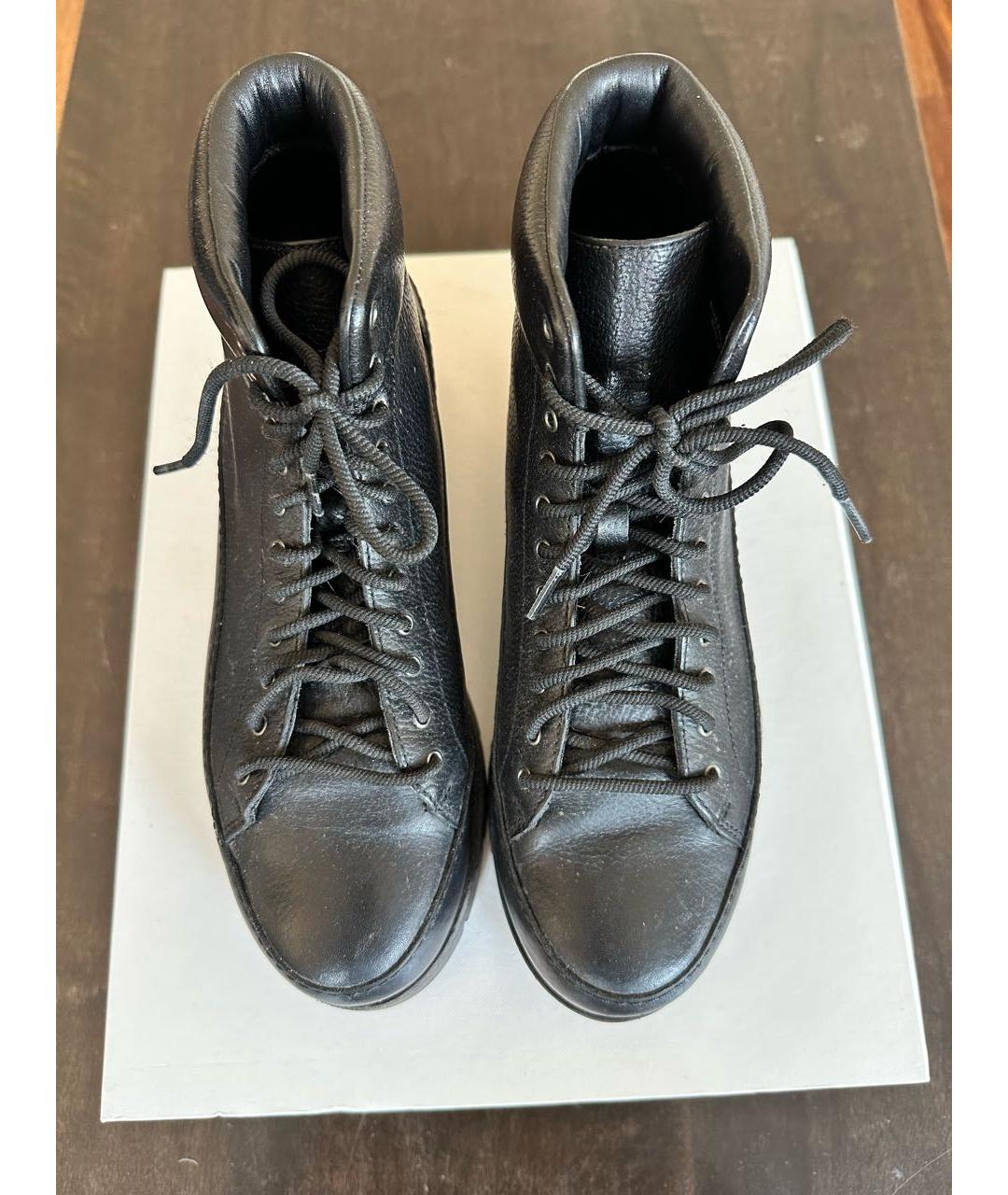 3.1 PHILLIP LIM Черные кожаные высокие ботинки, фото 3