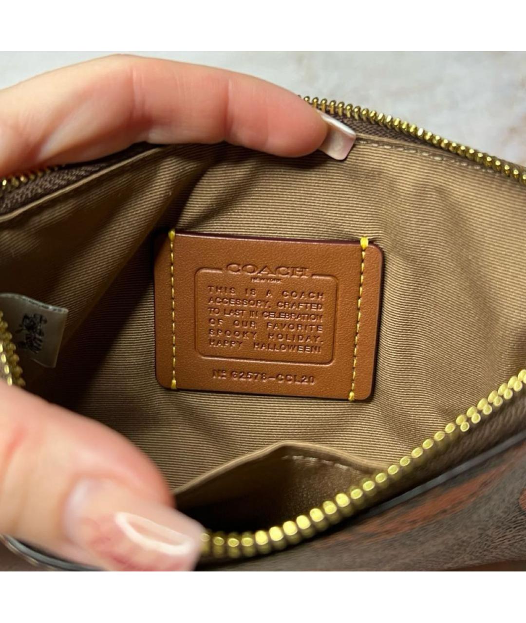 COACH Коричневый кошелек, фото 7