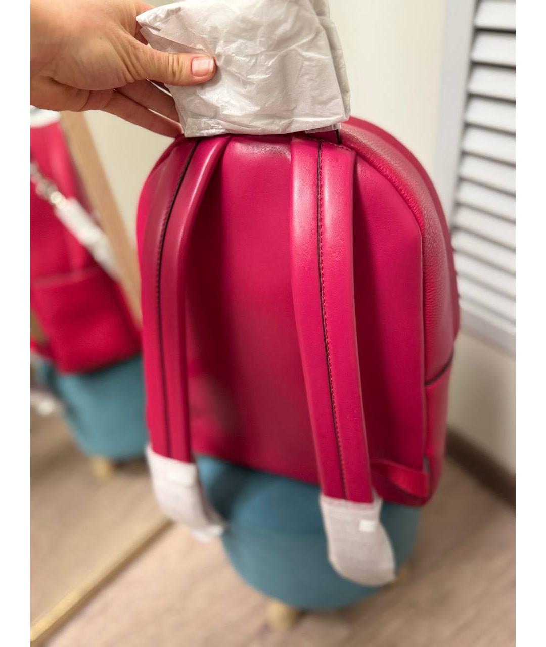 MICHAEL KORS Фуксия кожаный рюкзак, фото 5