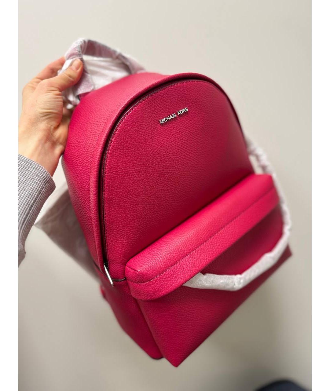 MICHAEL KORS Фуксия кожаный рюкзак, фото 3