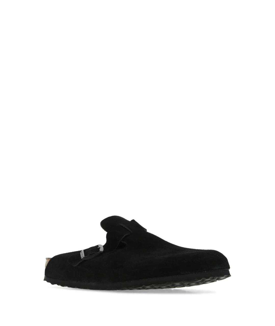 BIRKENSTOCK Черные замшевые шлепанцы, фото 2