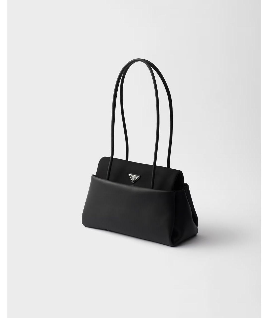 PRADA Черная кожаная сумка с короткими ручками, фото 3