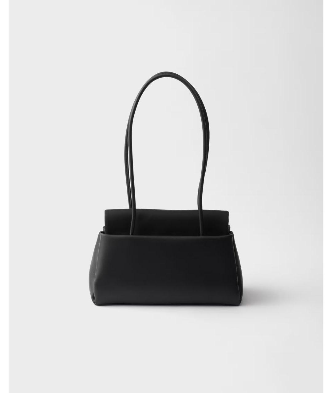 PRADA Черная кожаная сумка с короткими ручками, фото 4