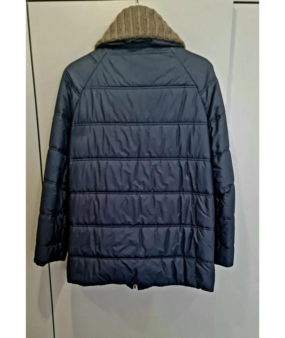 AGNONA Синяя полиэстеровая куртка, фото 2