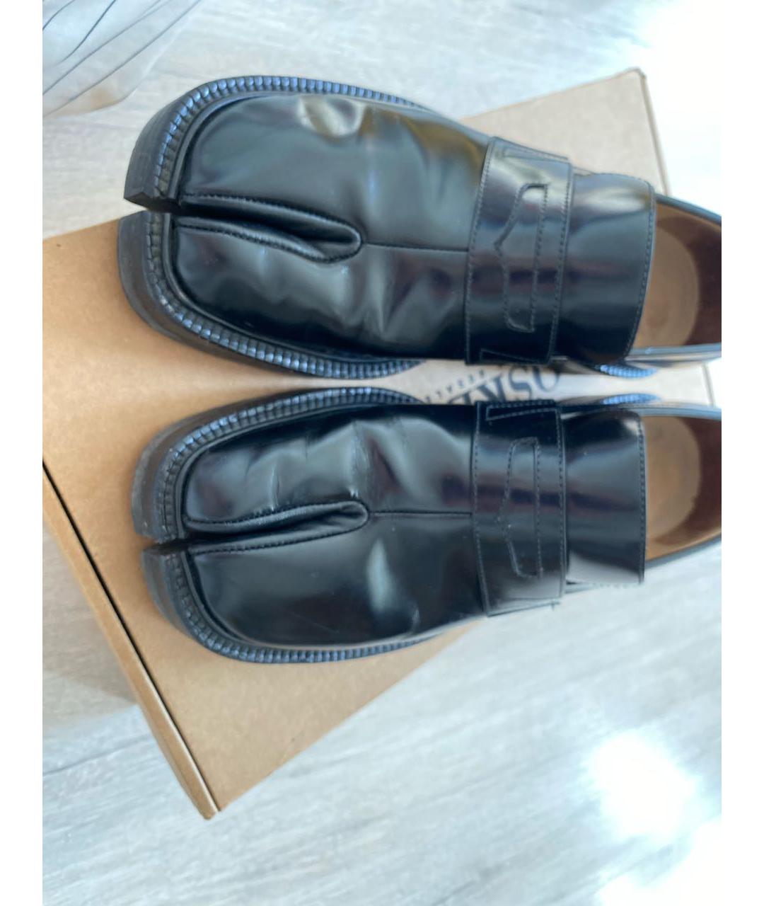 MAISON MARGIELA Черные кожаные лоферы, фото 3