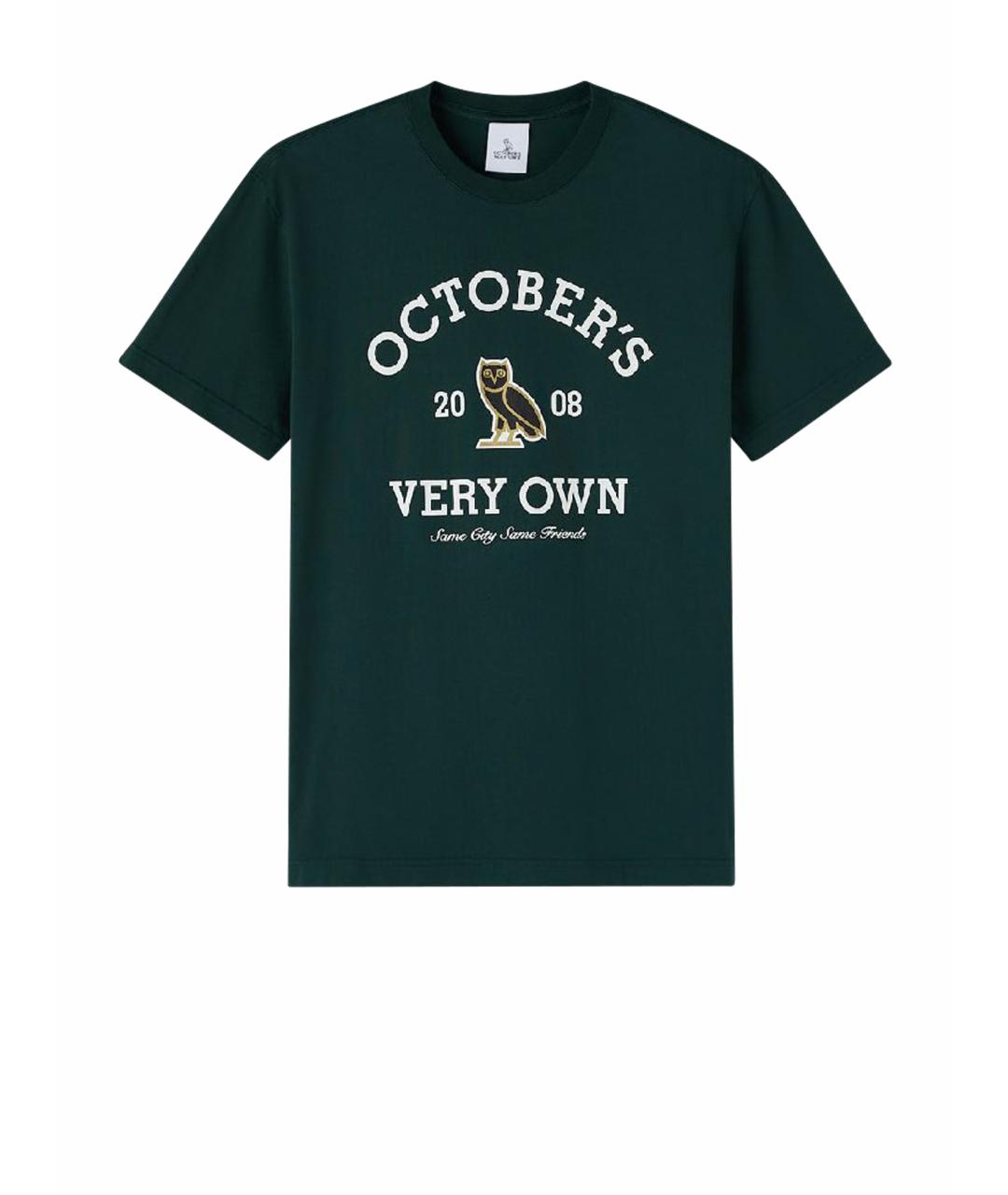 OVO by Drake Зеленая хлопковая футболка, фото 1