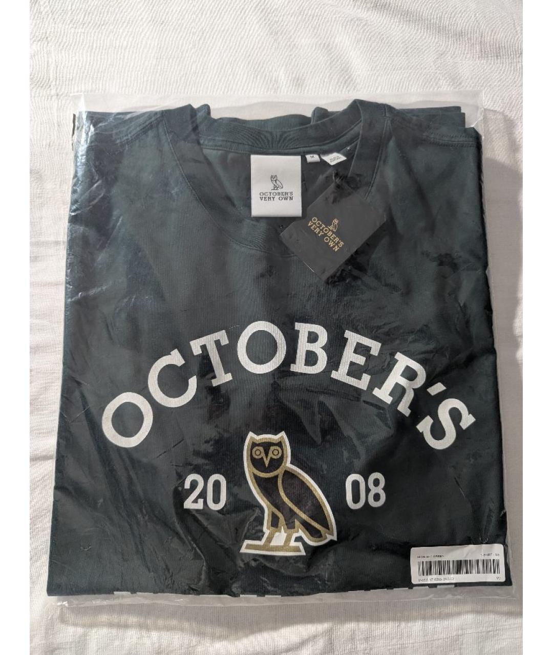 OVO by Drake Зеленая хлопковая футболка, фото 4