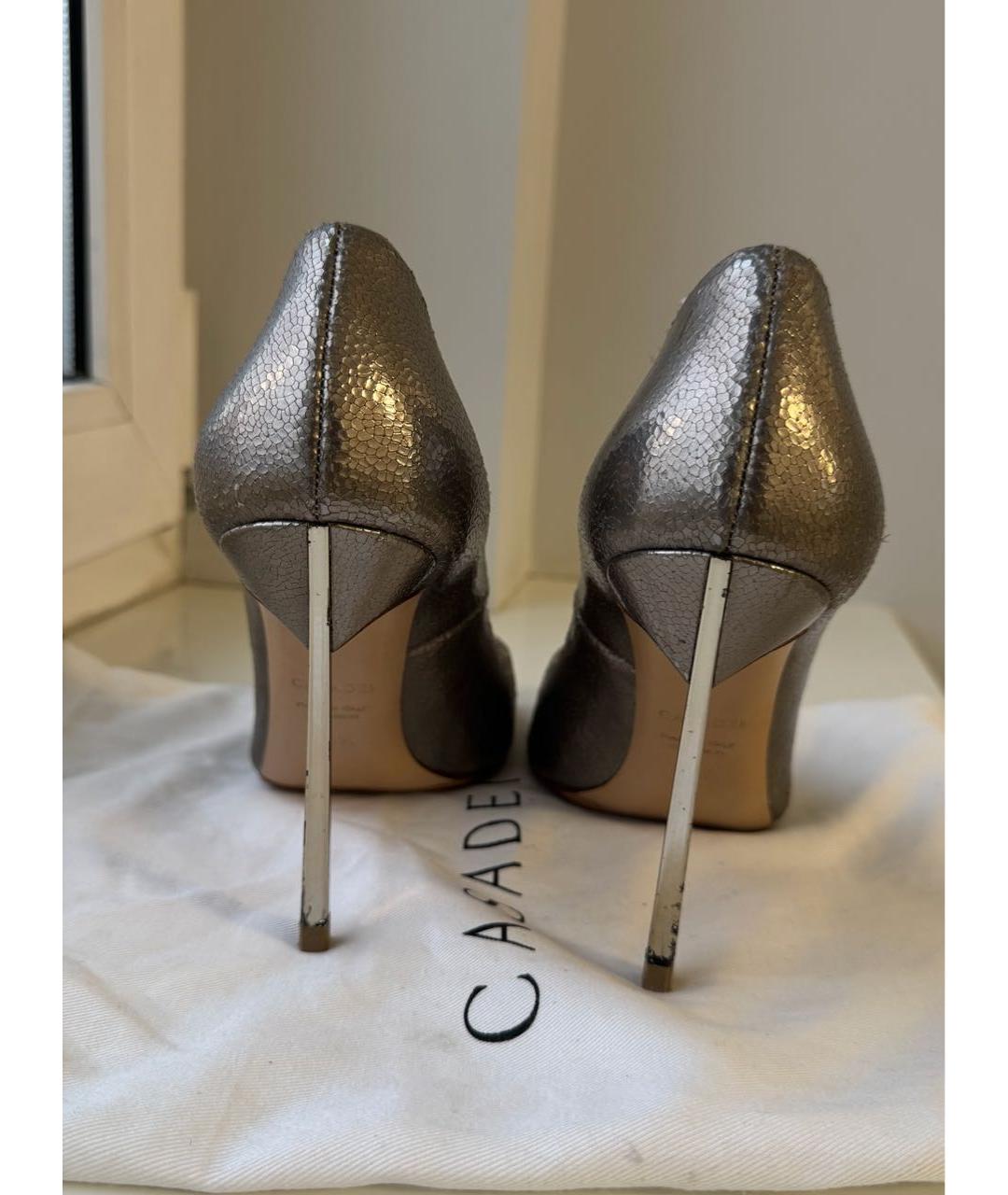 CASADEI Золотые кожаные туфли, фото 4