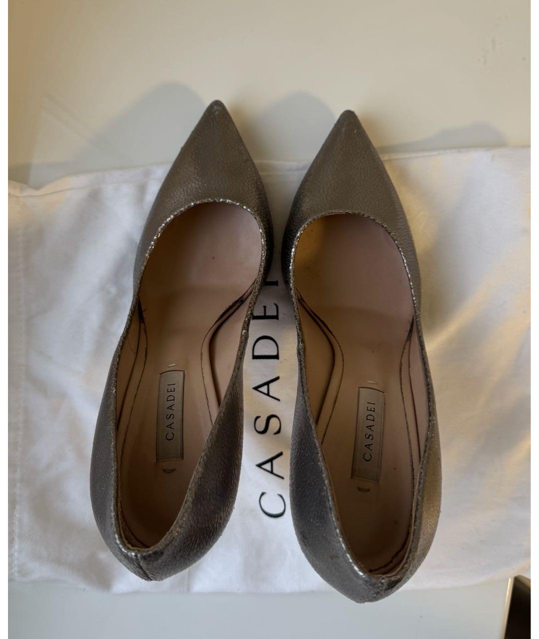 CASADEI Золотые кожаные туфли, фото 3