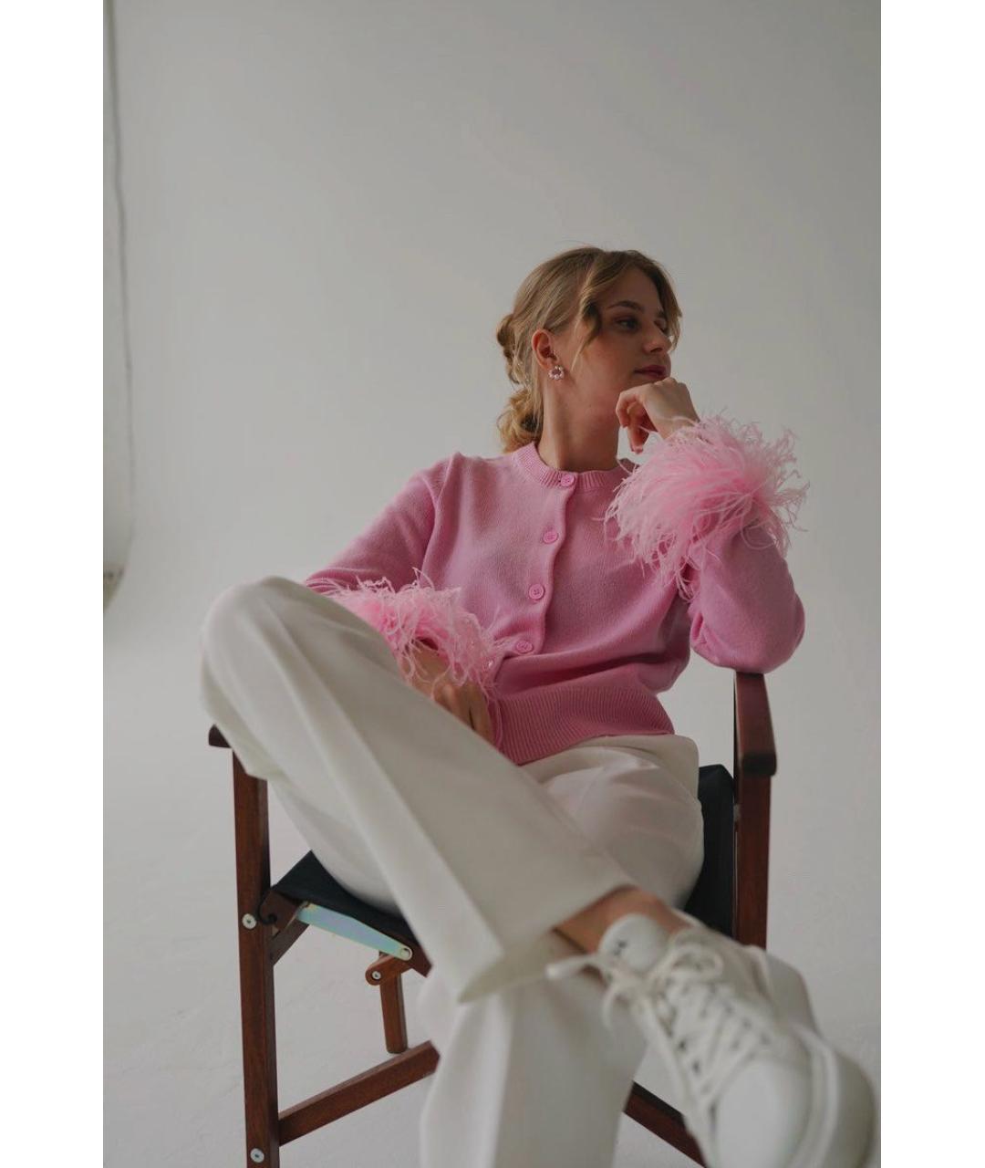 12 STOREEZ Розовый шерстяной кардиган, фото 4