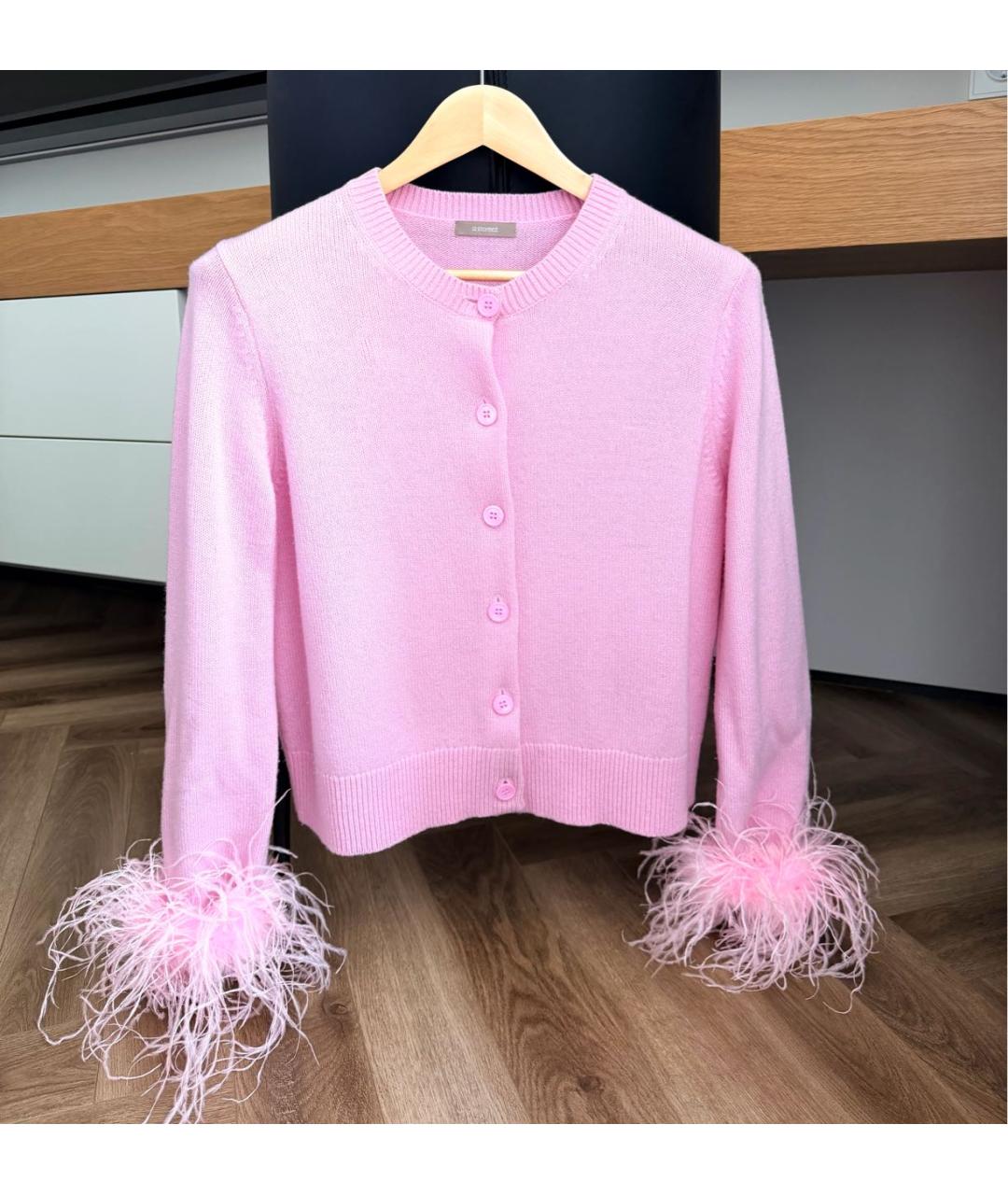 12 STOREEZ Розовый шерстяной кардиган, фото 6