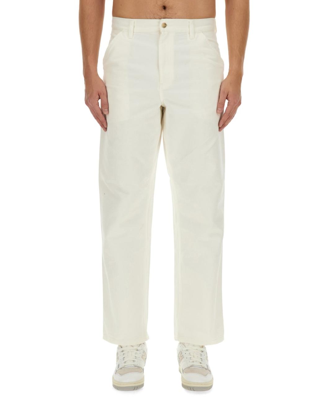 CARHARTT WIP Белые хлопковые повседневные брюки, фото 1