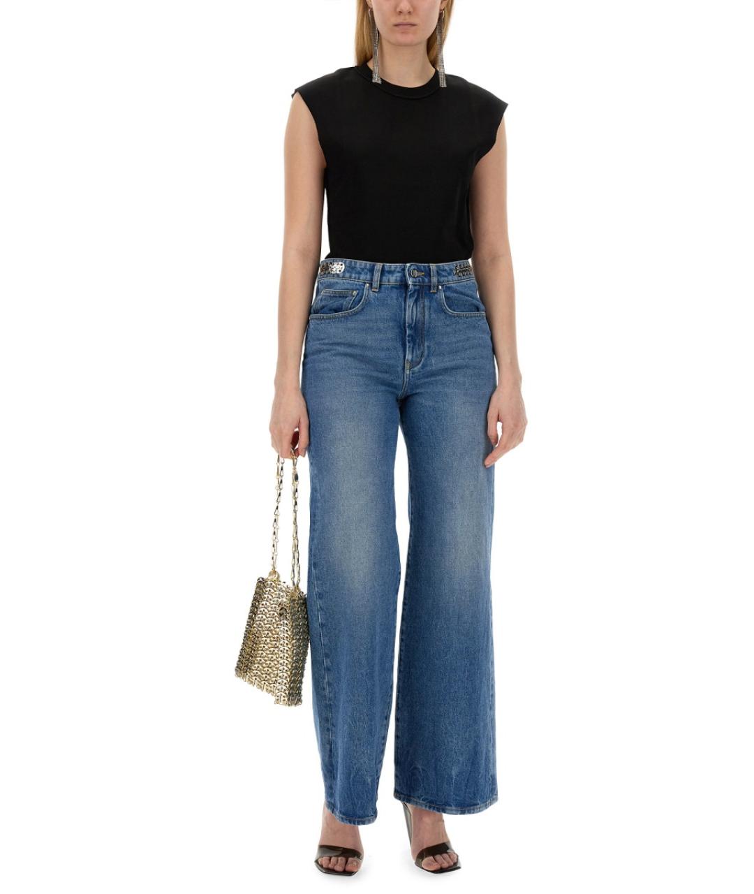 PACO RABANNE Черная хлопковая футболка, фото 2