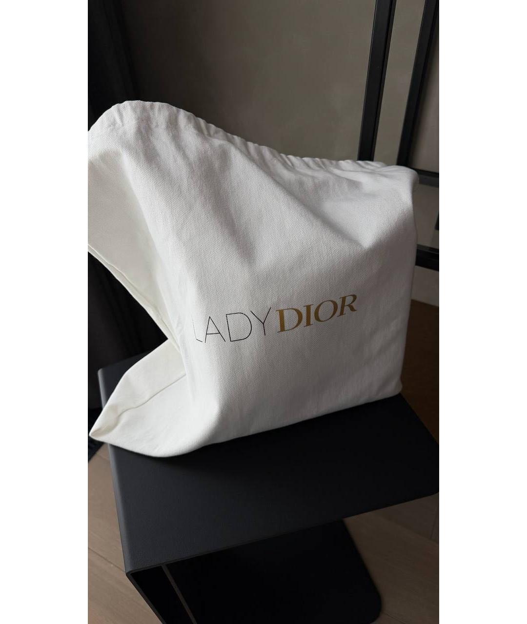 CHRISTIAN DIOR Черная кожаная сумка тоут, фото 9