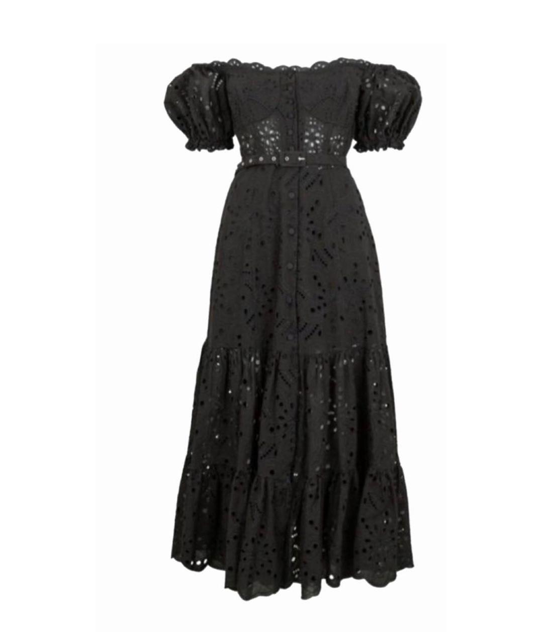 CHARO RUIZ Черное хлопковое платье, фото 9