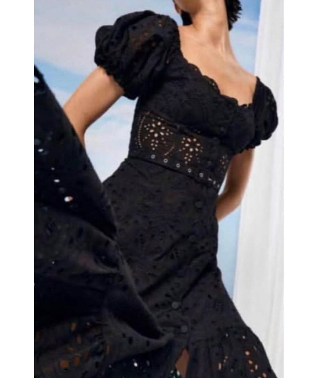 CHARO RUIZ Черное хлопковое платье, фото 4