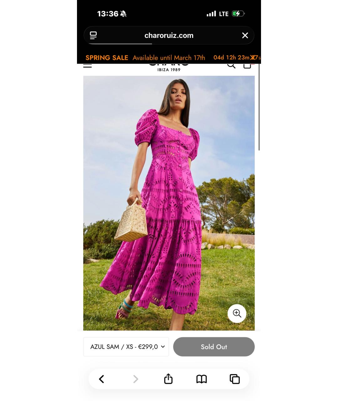 CHARO RUIZ Черное хлопковое платье, фото 8