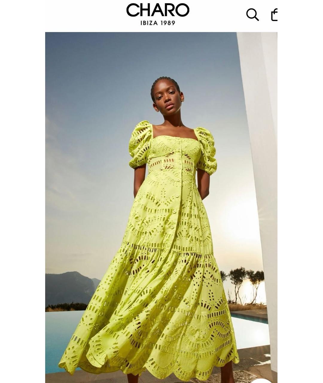 CHARO RUIZ Черное хлопковое платье, фото 6