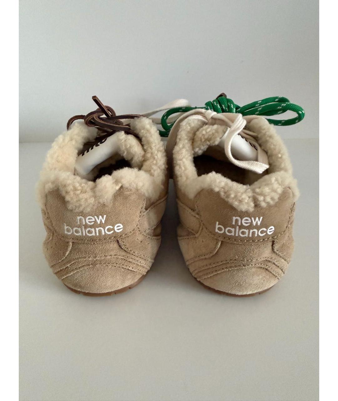 MIU MIU Бежевые замшевые кеды, фото 4