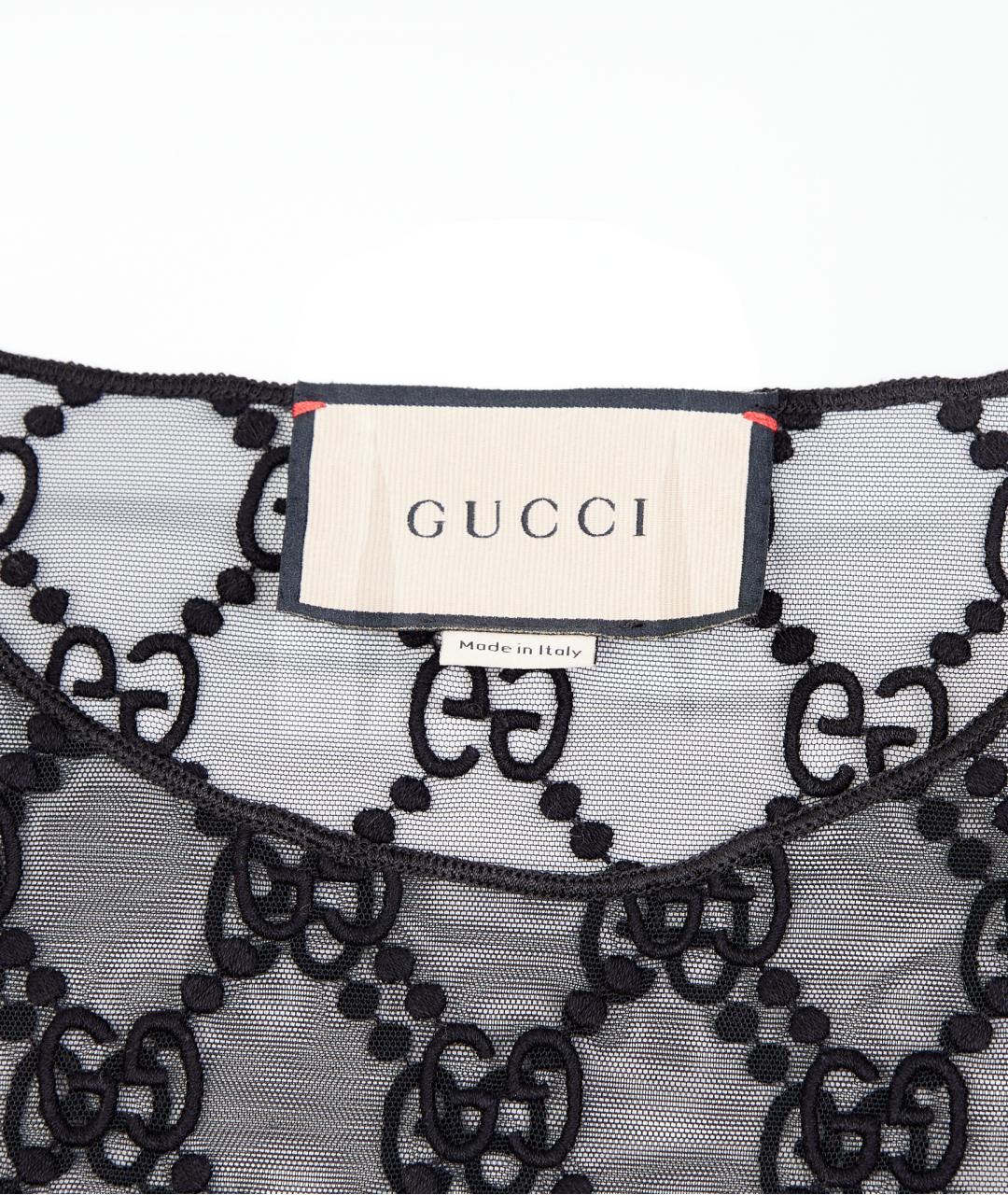 GUCCI Черная хлопковая блузы, фото 6