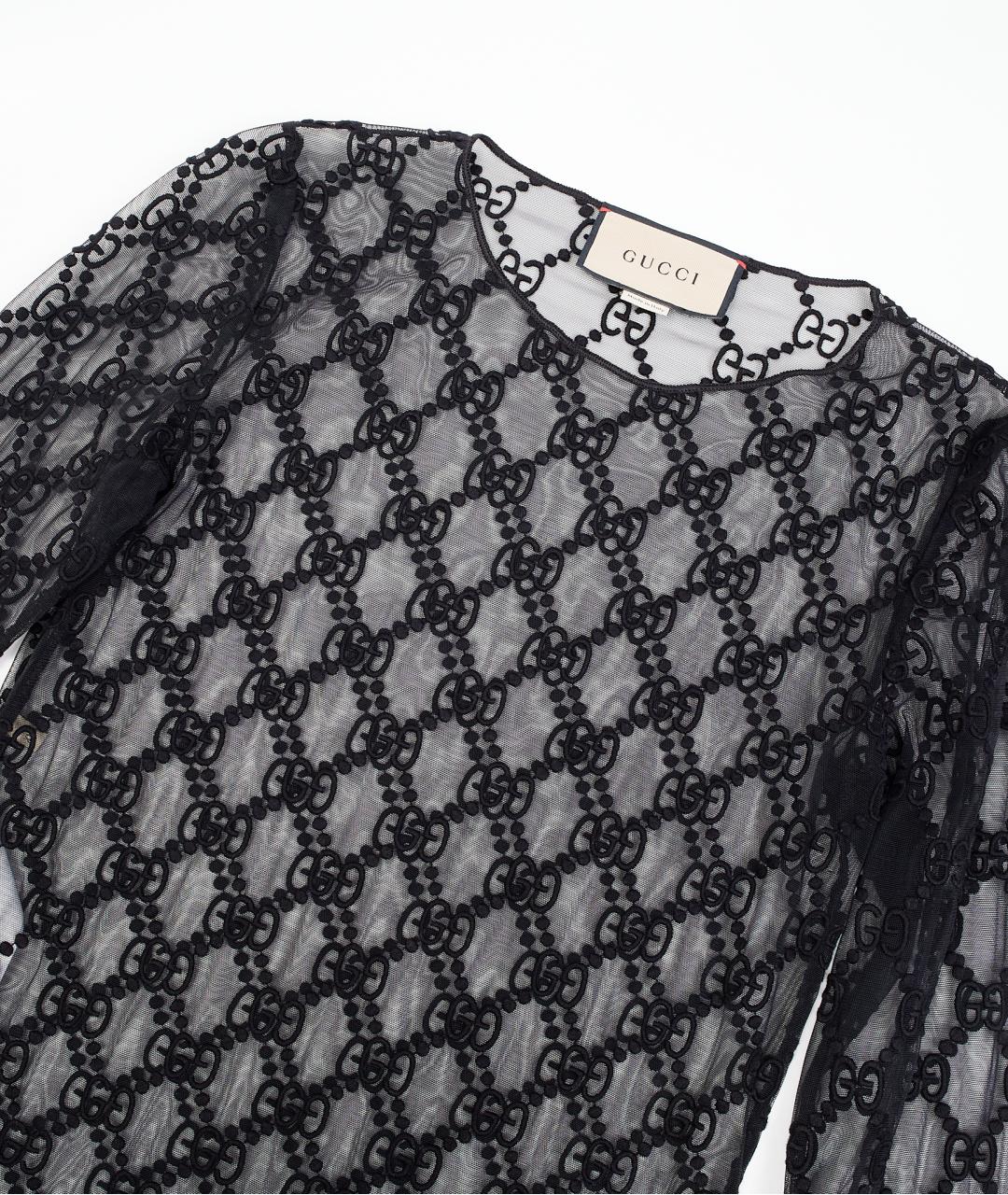 GUCCI Черная хлопковая блузы, фото 4