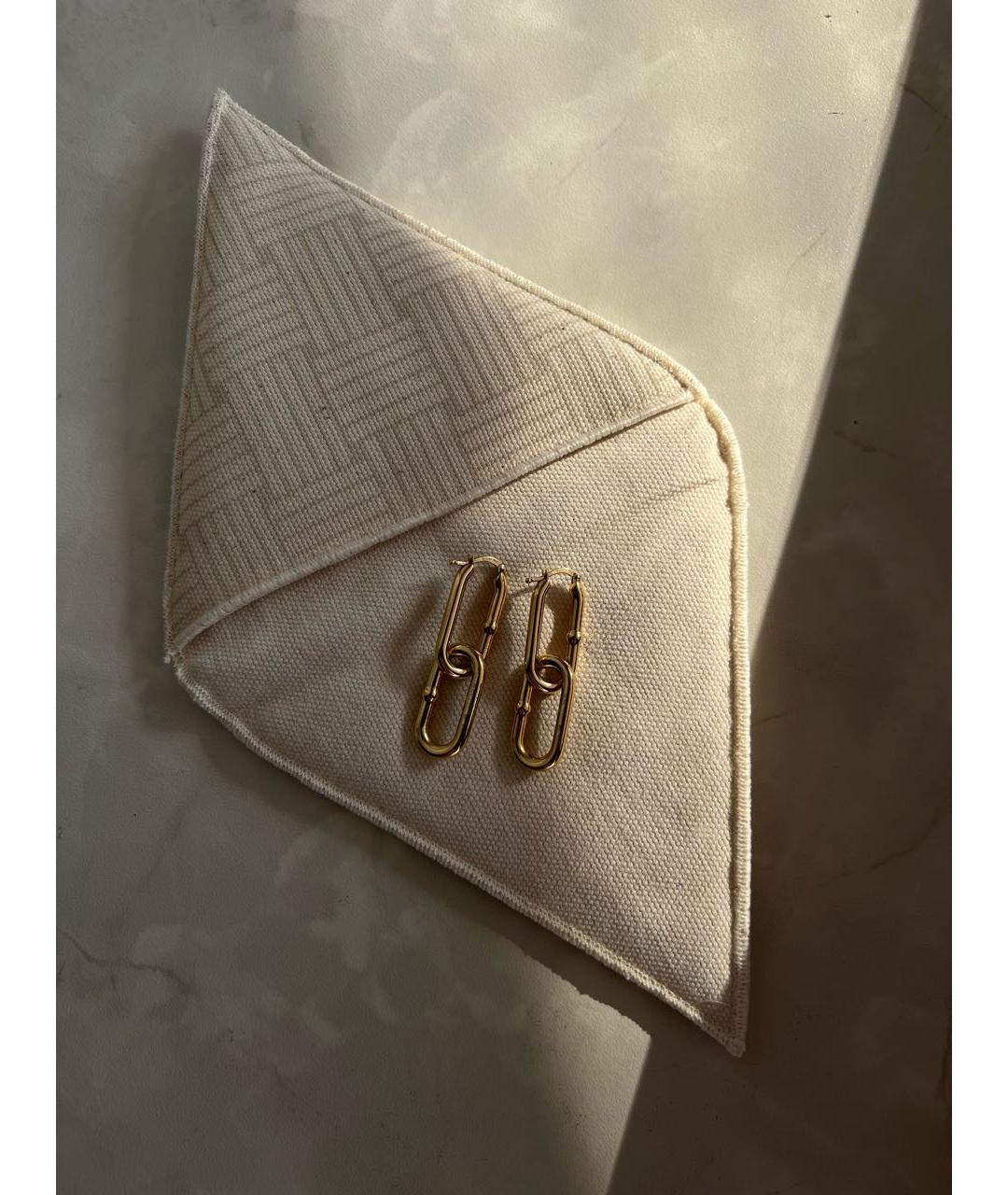 BOTTEGA VENETA Золотые серебряные серьги, фото 6