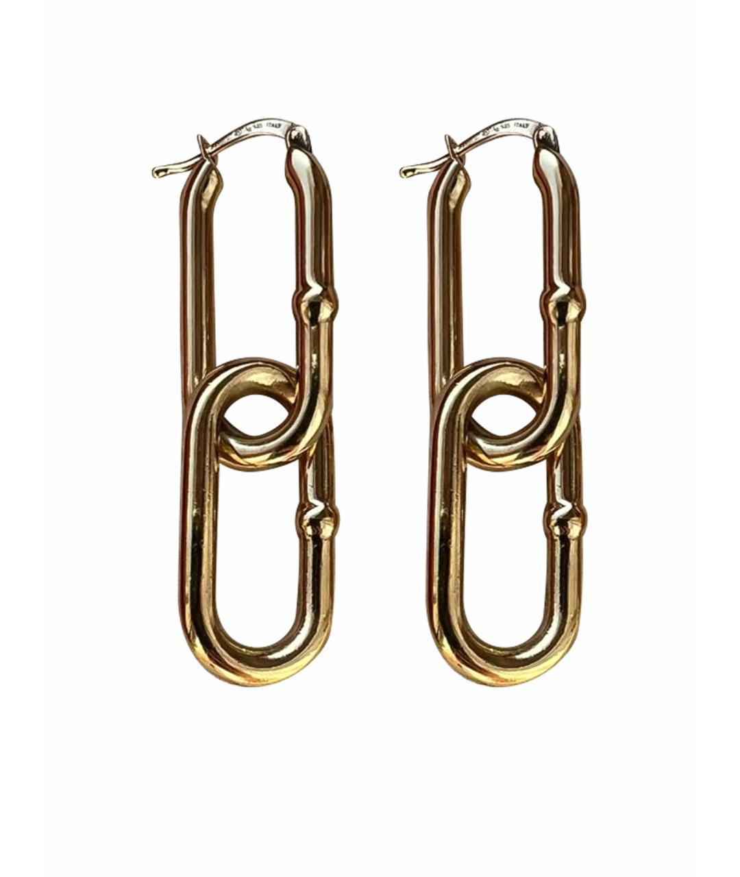 BOTTEGA VENETA Золотые серебряные серьги, фото 1