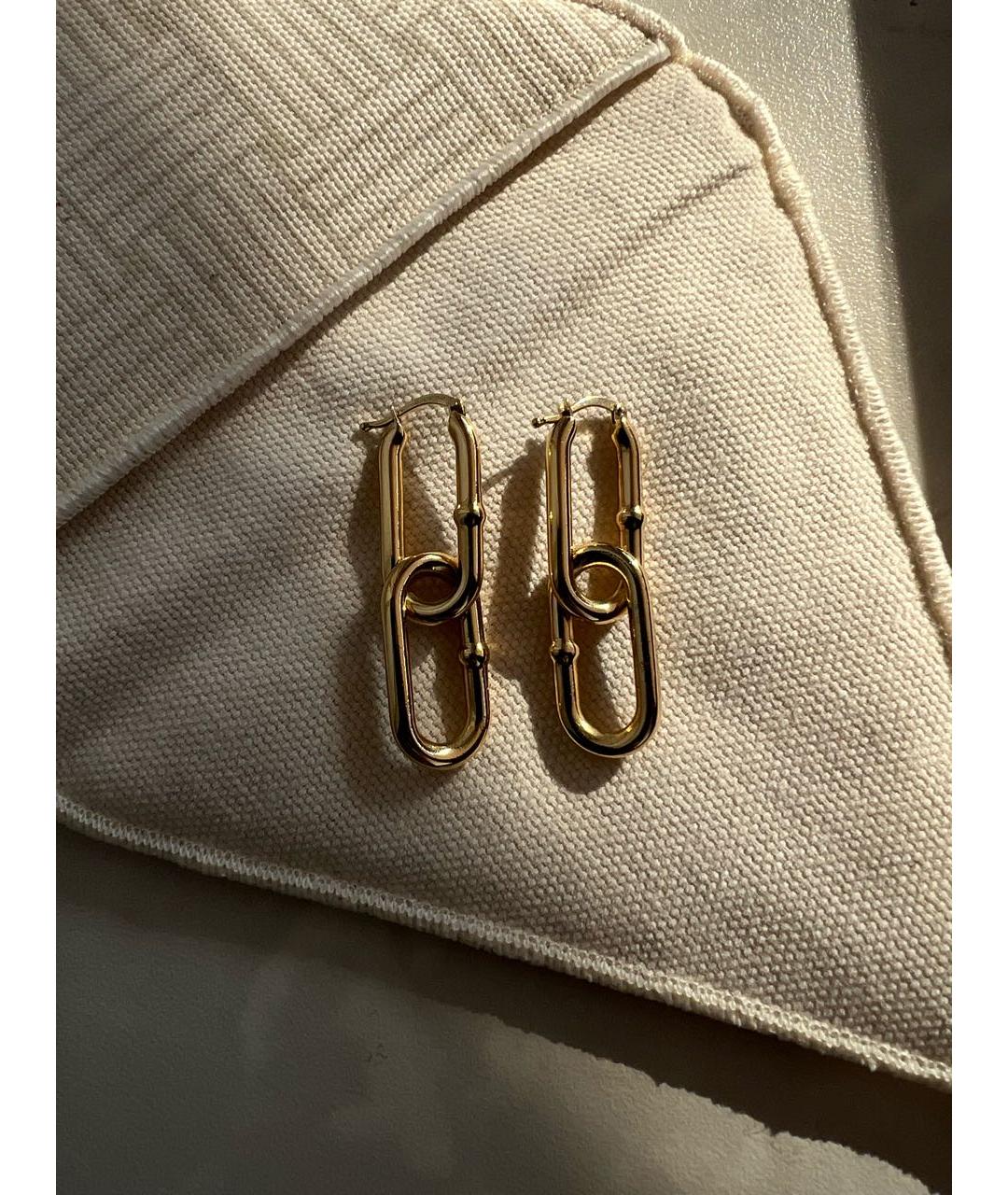 BOTTEGA VENETA Золотые серебряные серьги, фото 7